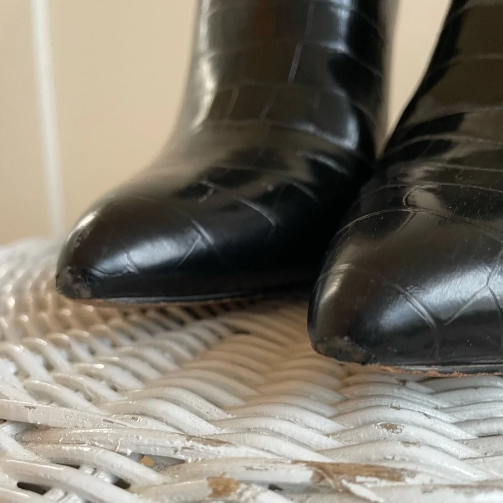 Aldo black croc block heel mules - Picture 5 of 5